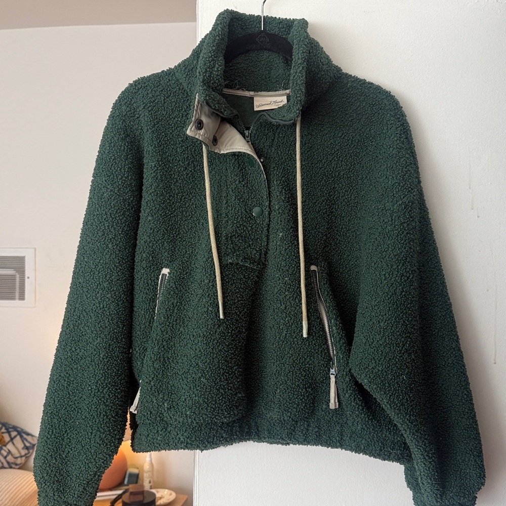 Universal Thread Forest Green Fleece Pullover